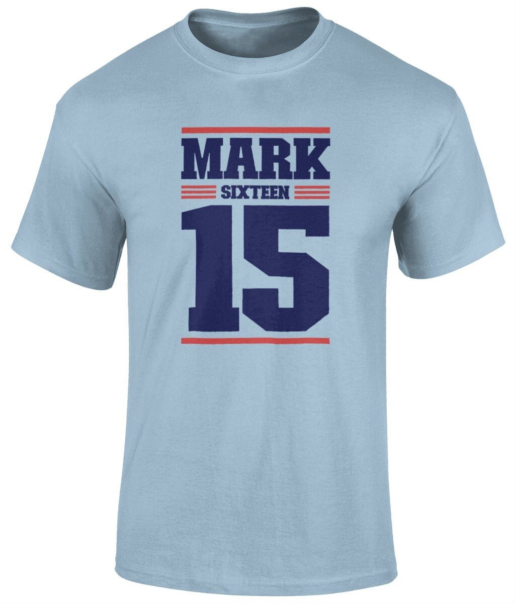 Mark 16:15 Unisex T-Shirt, Faith T-Shirts - BoundlessLoveStore - light blue - Small - christian t shirts - christian tee
