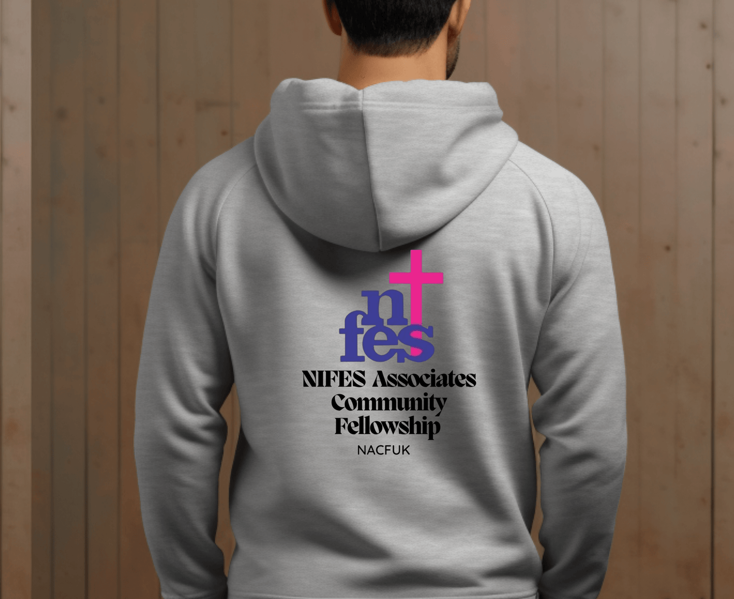 NIFES Unisex Hoodie - Front and Back Design - BoundlessLoveStore - Baby Pink - Small - Adult Sweatshirt - bible Hoodies