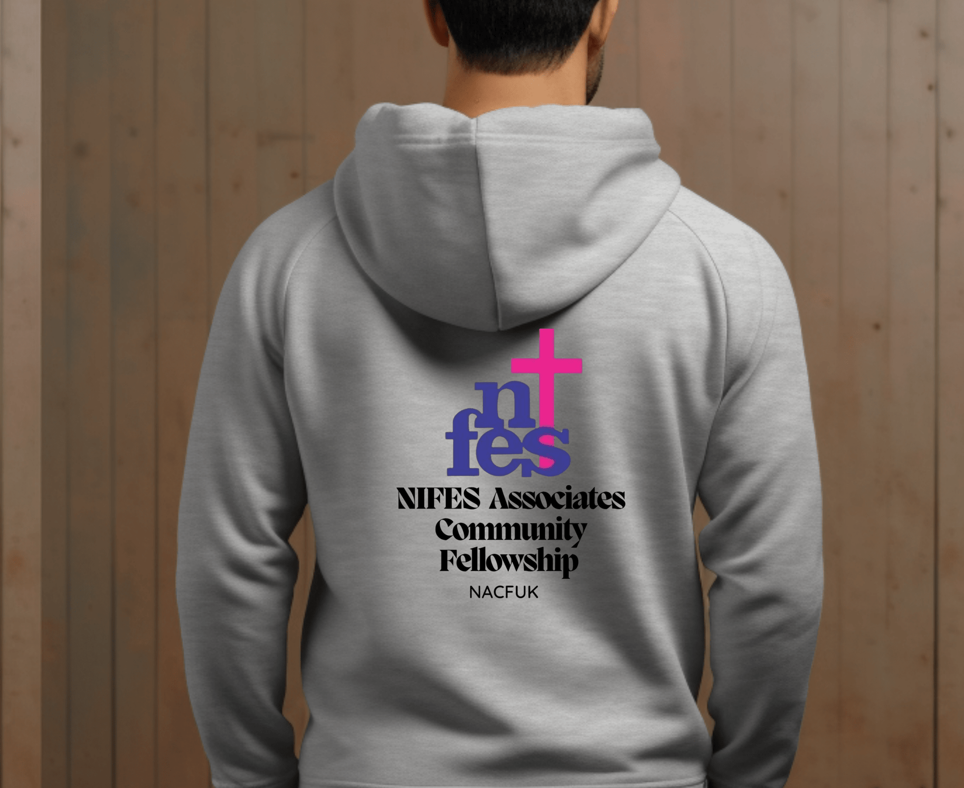 NIFES Unisex Hoodie - Front and Back Design - BoundlessLoveStore - Baby Pink - Small - Adult Sweatshirt - bible Hoodies