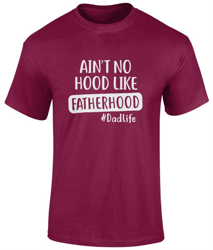 Ain't No Hood Like Fatherhood T-Shirt, Father's Day Gift - BoundlessLoveStore - Cardinal Red - Small - Clothing