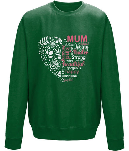 Amazing beautiful mum, mother's day crew neck sweatshirt - BoundlessLoveStore - Clothing - X-Small - Jade Custom Mom Sweater