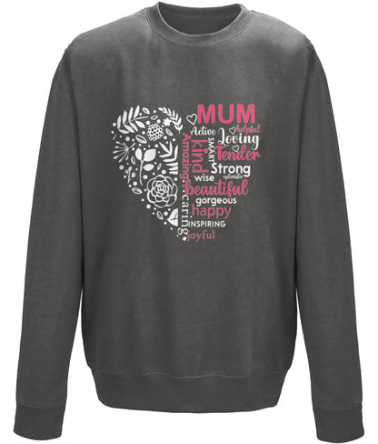 Amazing kind beautiful mum, mother's day crew neck sweatshirt - BoundlessLoveStore - Clothing Custom Mom Sweater