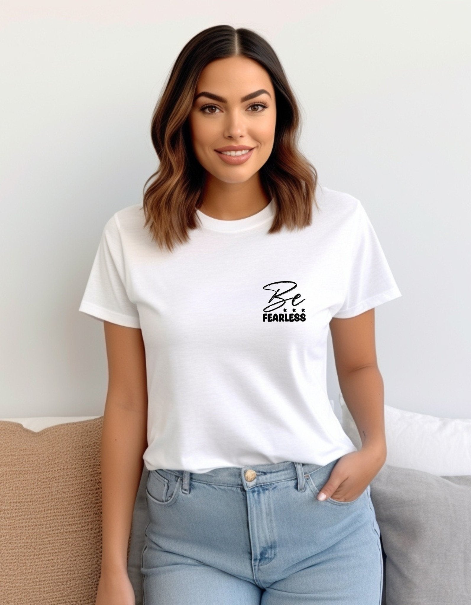 Be Fearless Unisex T- Shirt, Faith T-Shirts - BoundlessLoveStore - white - Small - christian t shirts - christian tee shirts