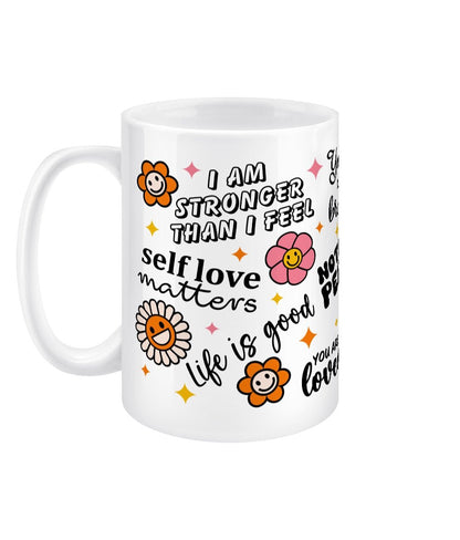 Be Kind to Your Mind Mental Health Jumbo Affirmation Mug - BoundlessLoveStore - - Affirmation Mugs - Affirmations Gift