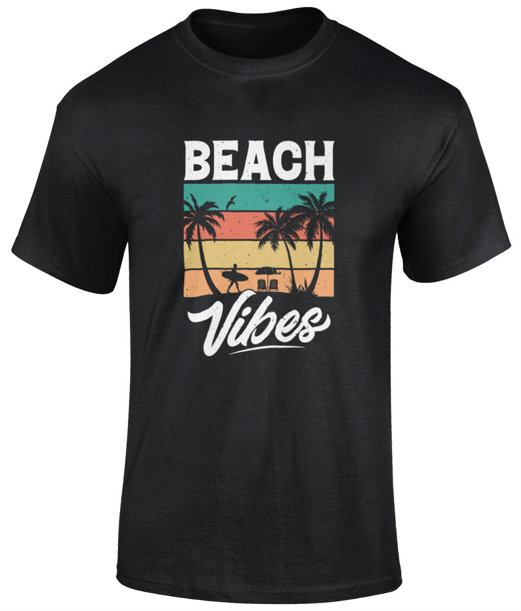 Beach vibes T-Shirt, Graphic T Shirt, Unisex Tee - BoundlessLoveStore - Black - Small - artisan print - beach vibes