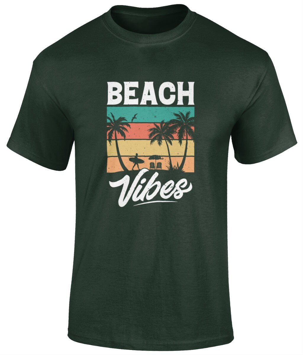 Beach vibes T-Shirt, Graphic T Shirt, Unisex Tee - BoundlessLoveStore - Forest - Small - artisan print - beach vibes