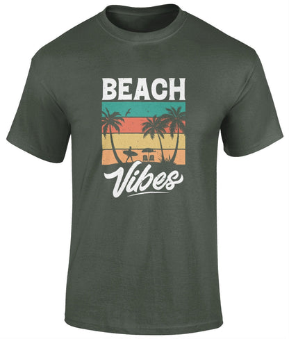 Beach vibes T-Shirt, Graphic T Shirt, Unisex Tee - BoundlessLoveStore - Navy - Small - artisan print - beach vibes