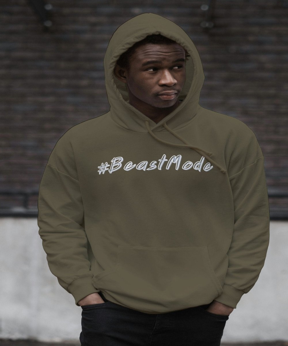 Beast Mode Gym Unisex Hoodie - BoundlessLoveStore - X-Small - Combat Green - Clothing - College Hoodies