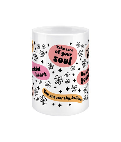 Believe in Yourself Mental Health Jumbo Affirmation Mug - BoundlessLoveStore - - Affirmation Mugs - Affirmations Gift