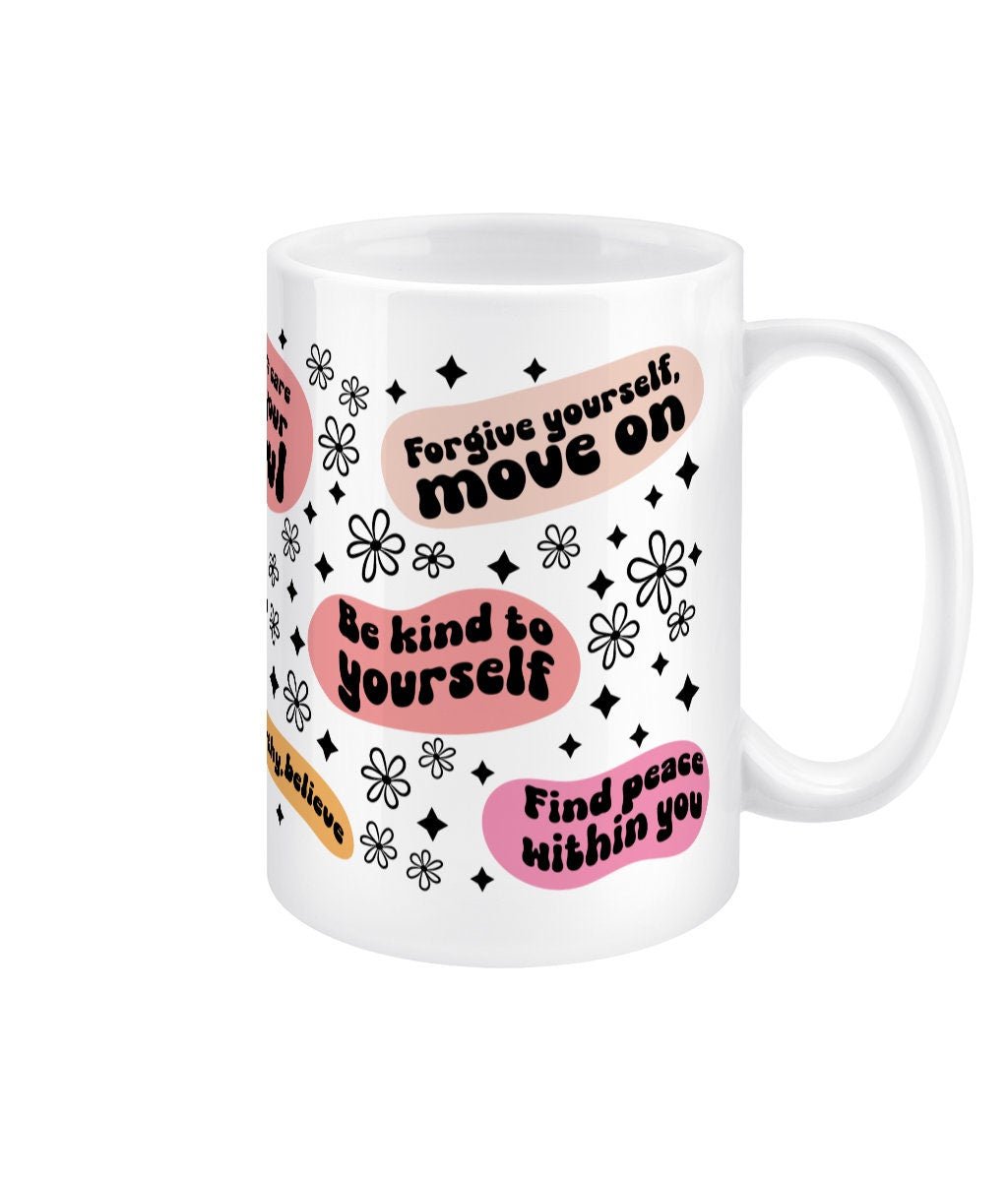 Believe in Yourself Mental Health Jumbo Affirmation Mug - BoundlessLoveStore - - Affirmation Mugs - Affirmations Gift