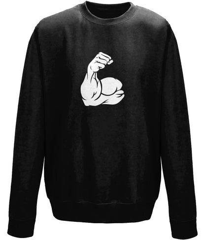 Bicep Muscle Crew Neck Unisex Sweatshirt - BoundlessLoveStore - Clothing Adult Sweatshirt - College Sweatshirt