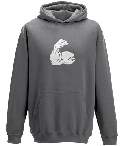 Bicep Muscle Gym Unisex Hoodie - BoundlessLoveStore - X-Small - Storm Grey - Bicep Triceps Weight - Clothing