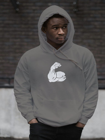 Bicep Muscle Gym Unisex Hoodie - BoundlessLoveStore - X-Small - Storm Grey - Bicep Triceps Weight - Clothing