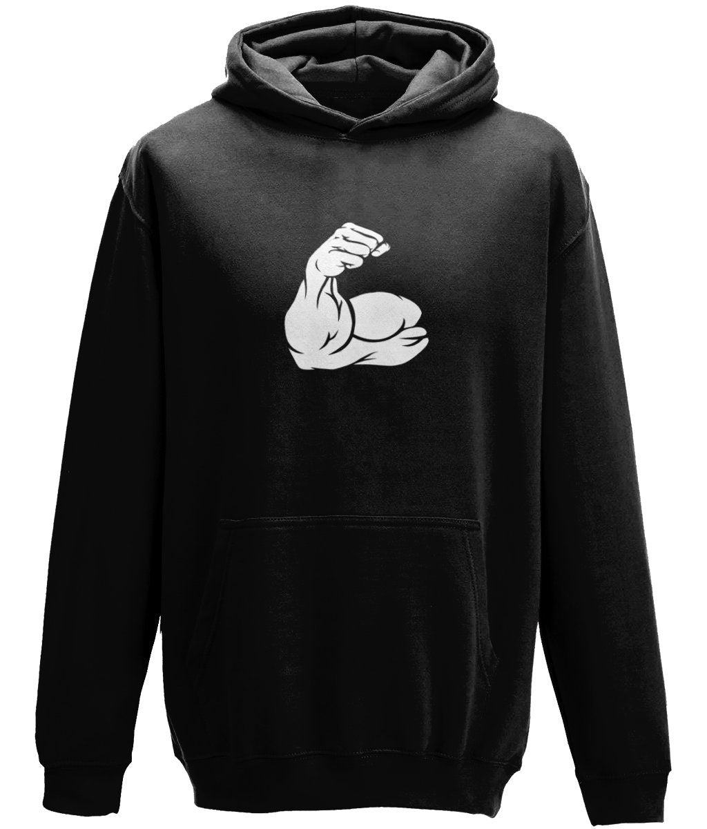 Bicep Muscle Gym Unisex Hoodie - BoundlessLoveStore - X-Small - Storm Grey - Bicep Triceps Weight - Clothing