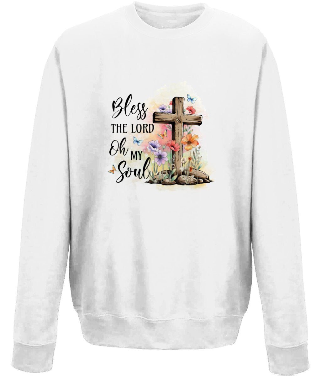 Bless the Lord o my soul unisex crew neck sweatshirt - BoundlessLoveStore - X-Small - Graphite Heather - Christian Sweatshirt