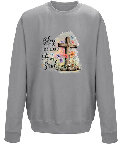 Bless the Lord o my soul unisex crew neck sweatshirt - BoundlessLoveStore - X-Small - Graphite Heather - Christian Sweatshirt