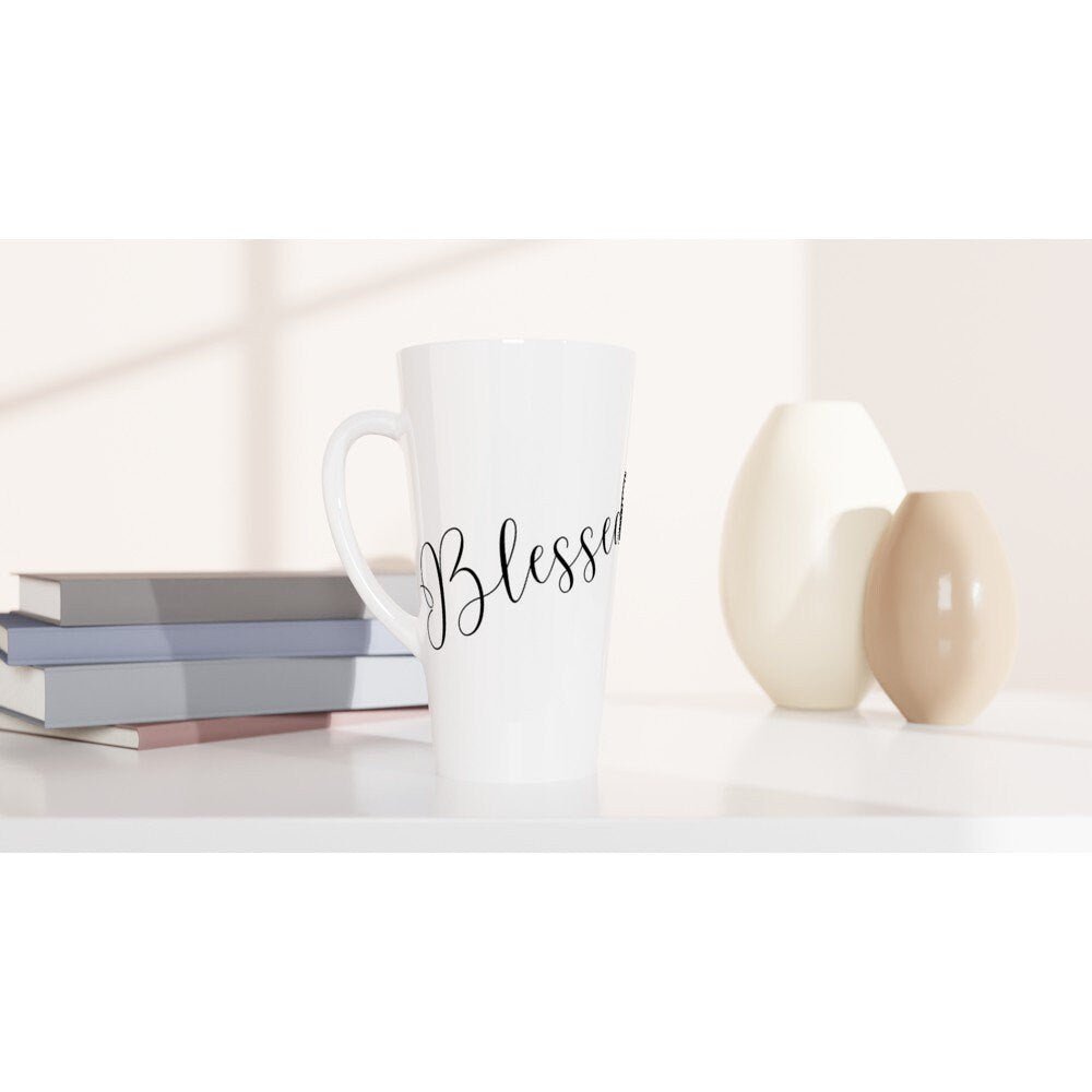 Blessed jumbo latte mug - BoundlessLoveStore - - birthday gift friend - Christian mug gift