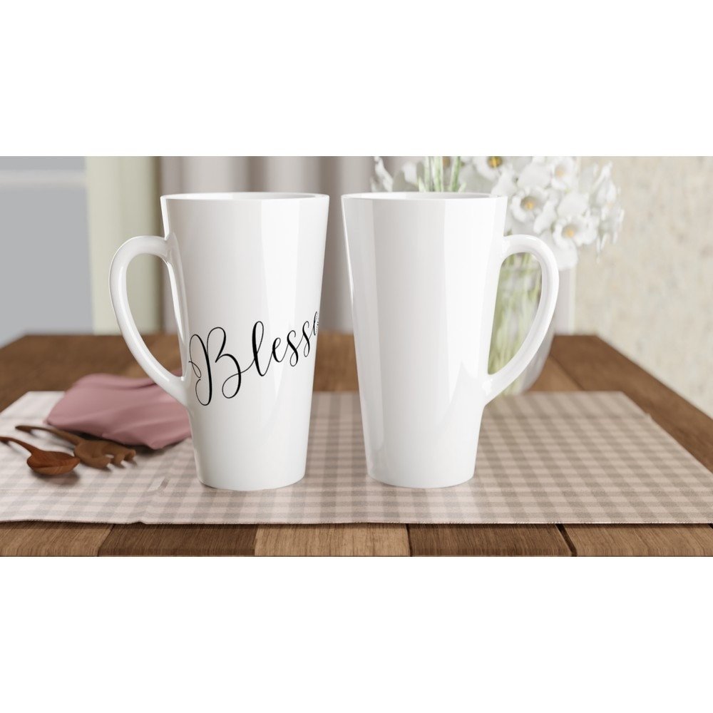 Blessed jumbo latte mug - BoundlessLoveStore - - birthday gift friend - Christian mug gift