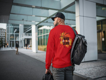 Born to Serve unisex crew neck sweatshirt - Back only design - BoundlessLoveStore - Red - Small - Christian Sweatshirt