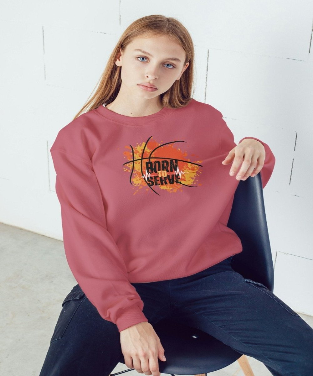 Born to Serve unisex crew neck sweatshirt - BoundlessLoveStore - X-Small - Dusty Rose - Christian Sweatshirt - Clothing