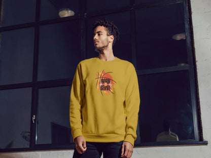 Born to Serve unisex crew neck sweatshirt - BoundlessLoveStore - X-Small - Mustard - Christian Sweatshirt - Clothing