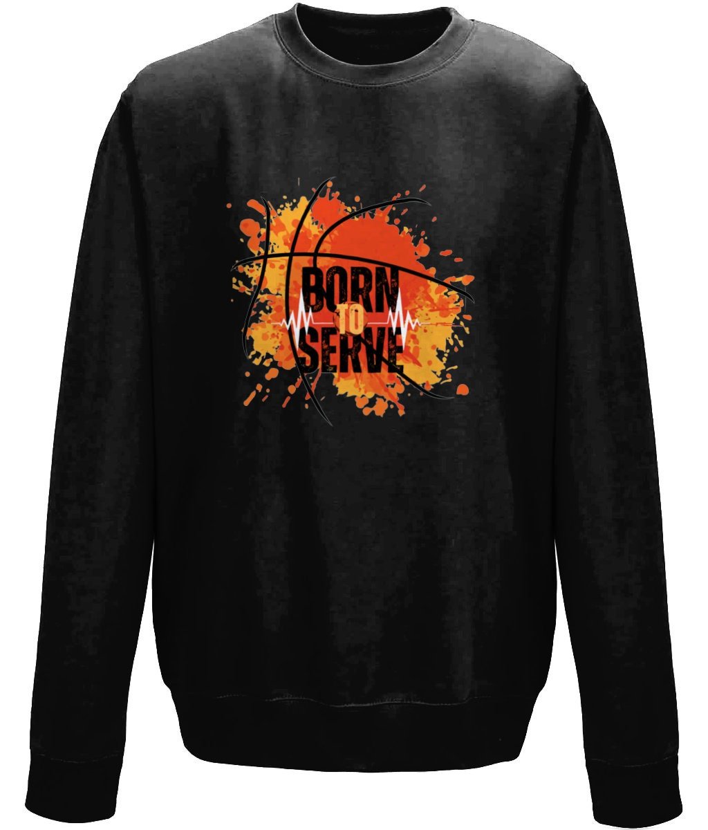 Born to Serve unisex crew neck sweatshirt - BoundlessLoveStore - X-Small - Orange Crush - Christian Sweatshirt - Clothing