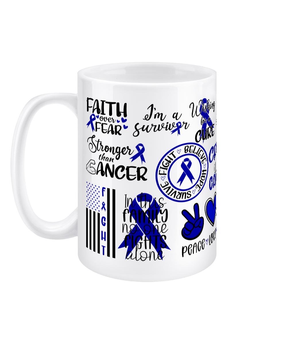 Bowel Cancer Warrior Survivor Jumbo Affirmation Mug - BoundlessLoveStore - Affirmation Mugs - Affirmations Gift