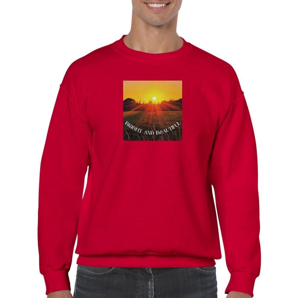 Bright and Beautiful unisex crew neck sweatshirt - BoundlessLoveStore - Red - S - Clothing - College Sweatshirt