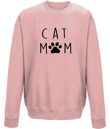 Cat mama mother's day crew neck sweatshirt - BoundlessLoveStore - X-Small - Dusty Pink - Clothing - Custom Mom Sweater