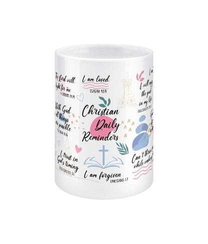 Christian Daily Reminders Jumbo Mug - BoundlessLoveStore - - birthday gift friend - Christian mug gift