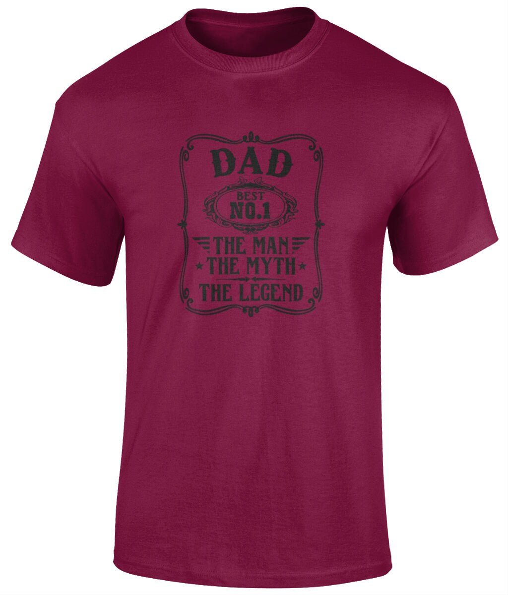 Dad-The Man The Myth The Legend T-Shirt, Father's Day Gift - BoundlessLoveStore - Cardinal Red - Small - Clothing -