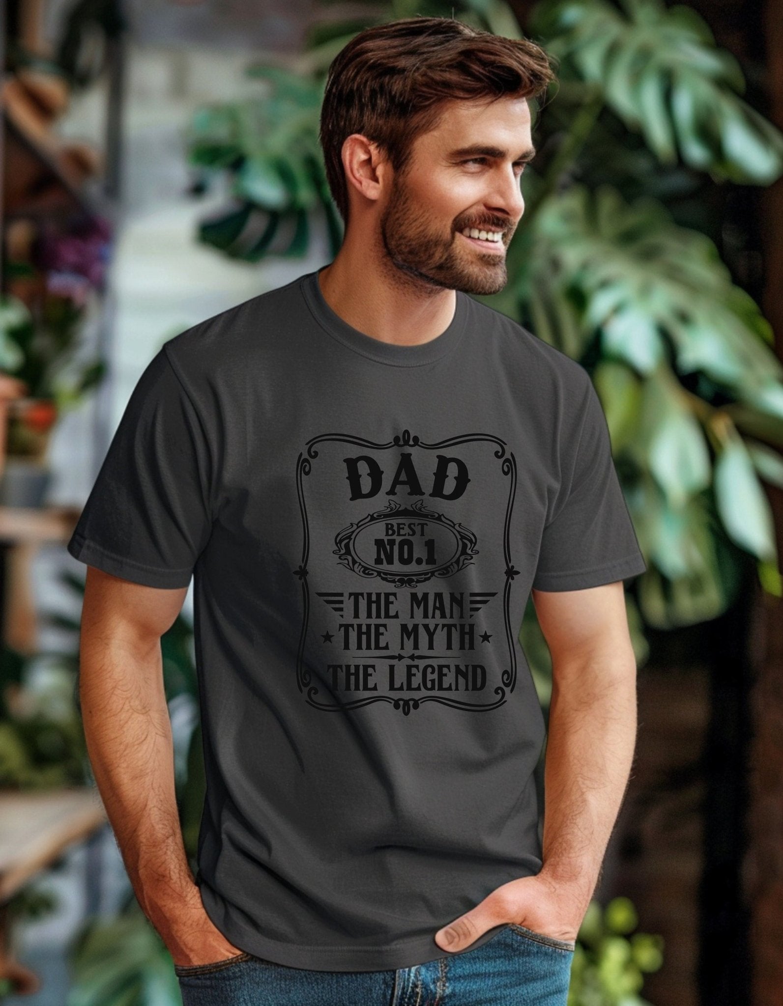 Dad-The Man The Myth The Legend T-Shirt, Father's Day Gift - BoundlessLoveStore - Charcoal - Small - Clothing -