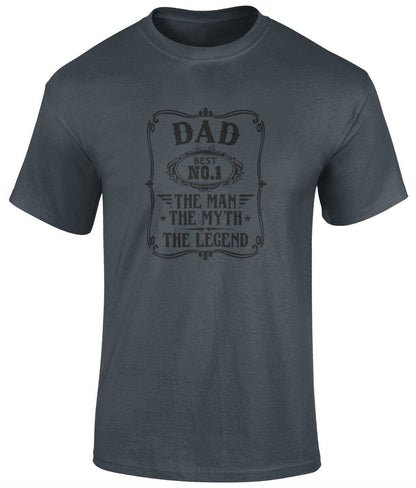 Dad-The Man The Myth The Legend T-Shirt, Father's Day Gift - BoundlessLoveStore - Charcoal - Small - Clothing -