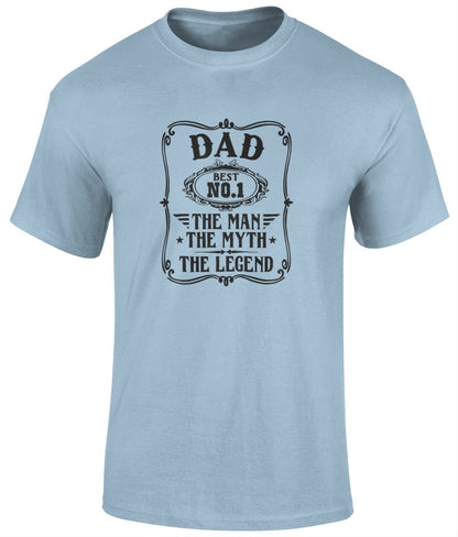 Dad-The Man The Myth The Legend T-Shirt, Father's Day Gift - BoundlessLoveStore - Light Blue - Small - Clothing -