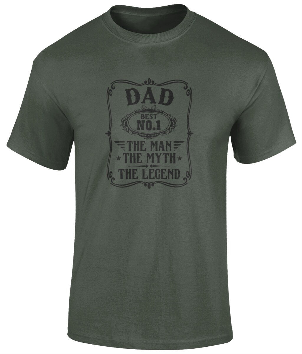 Dad-The Man The Myth The Legend T-Shirt, Father's Day Gift - BoundlessLoveStore - Military Green - Small - Clothing