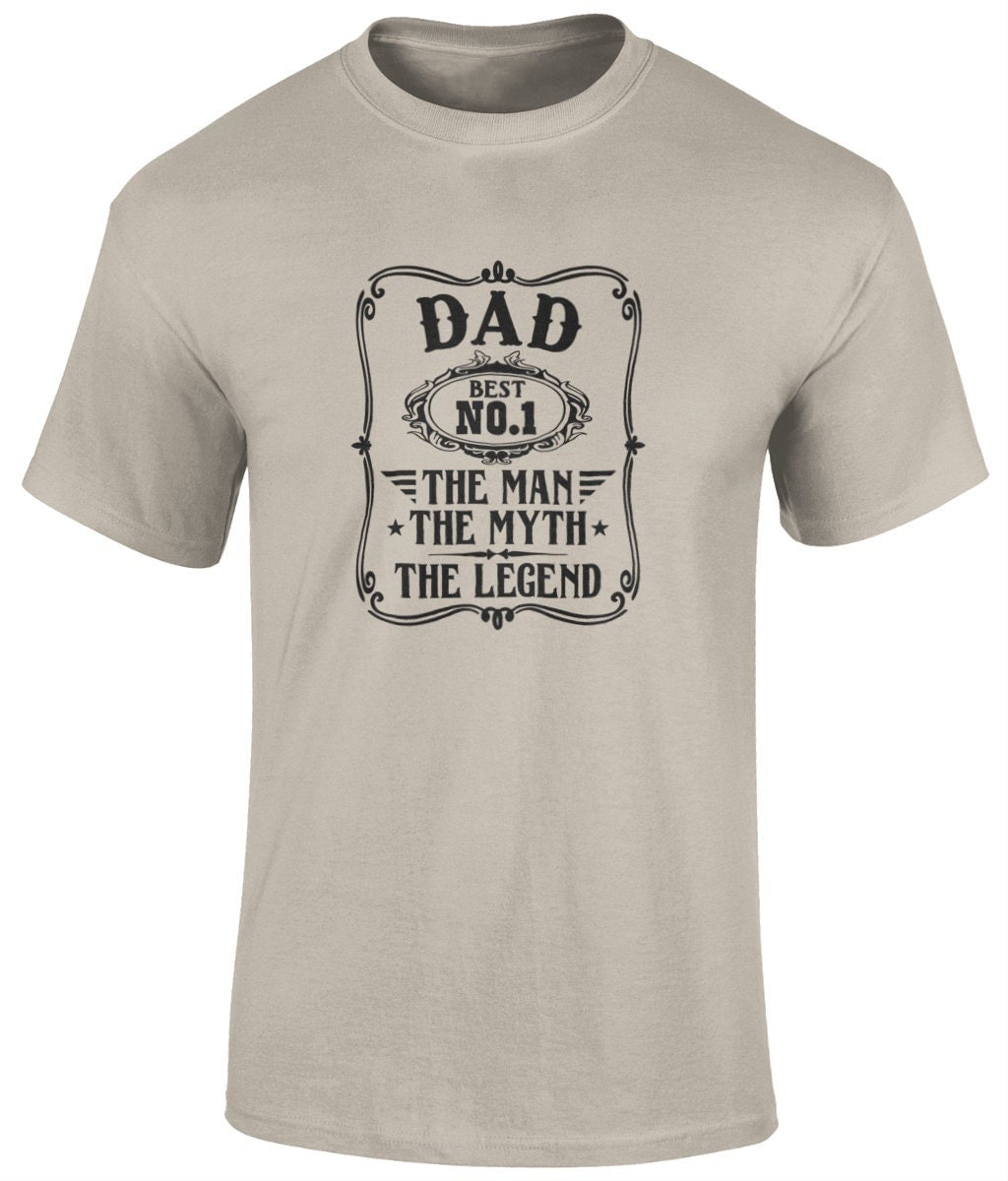 Dad-The Man The Myth The Legend T-Shirt, Father's Day Gift - BoundlessLoveStore - Sand - Small - Clothing - cool dad shirt