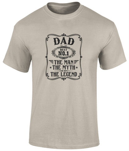 Dad-The Man The Myth The Legend T-Shirt, Father's Day Gift - BoundlessLoveStore - Sand - Small - Clothing - cool dad shirt