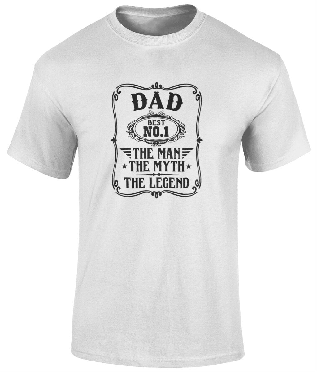 Dad-The Man The Myth The Legend T-Shirt, Father's Day Gift - BoundlessLoveStore - White - Small - Clothing - cool dad shirt