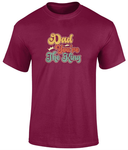 Dad You're The King T-Shirt, Father's Day Gift - BoundlessLoveStore - Cardinal Red - Small - Clothing - cool dad shirt