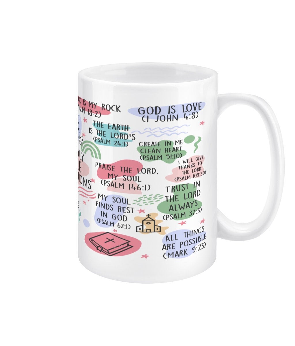 Daily Bible Affirmations Jumbo Mug - BoundlessLoveStore - - birthday gift friend - Christian mug gift