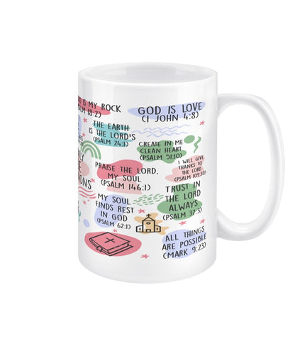 Daily Bible Affirmations Jumbo Mug - BoundlessLoveStore - - birthday gift friend - Christian mug gift