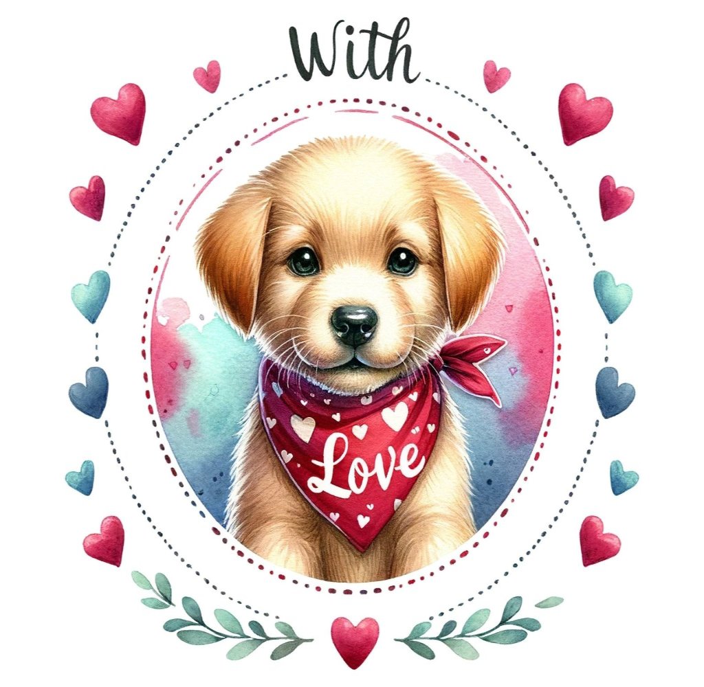 Dog With Love Hearts Valentine's Mug - BoundlessLoveStore - - Drink & Barware - Drinkware- Valentine gift idea