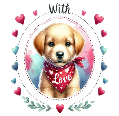 Dog With Love Hearts Valentine's Mug - BoundlessLoveStore - - Drink & Barware - Drinkware- Valentine gift idea