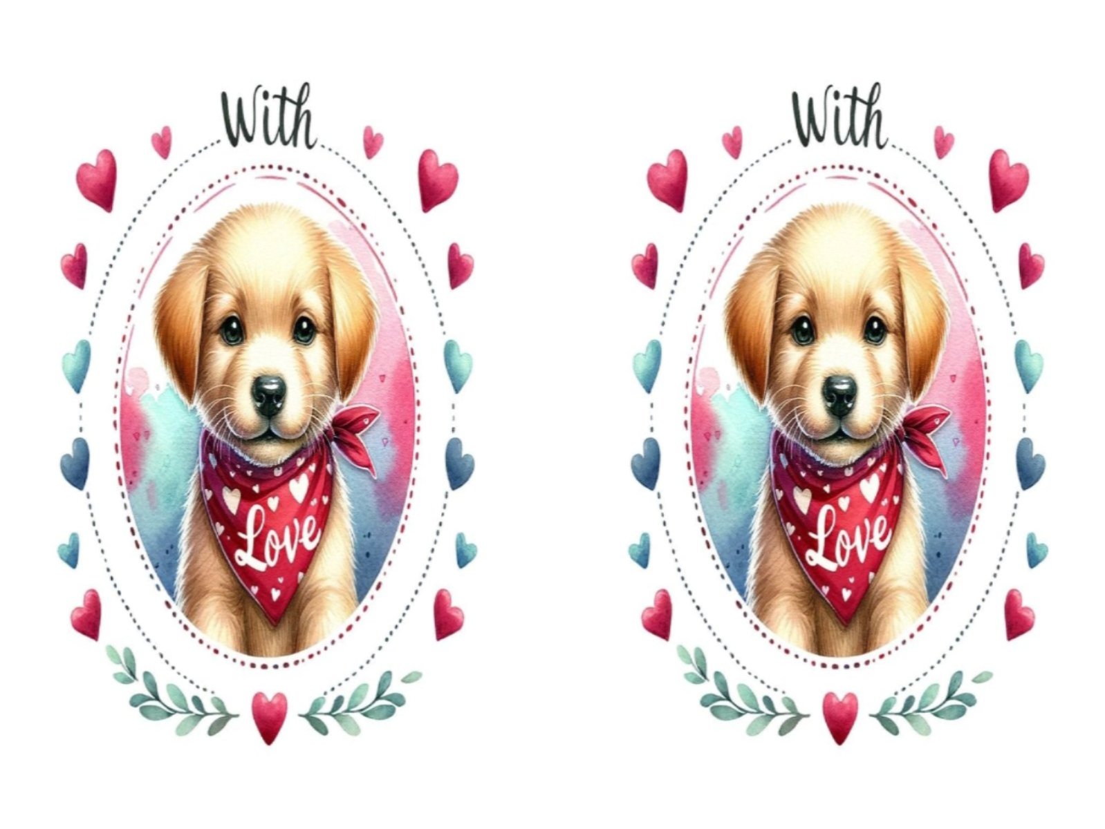 Dog With Love Hearts Valentine's Mug - BoundlessLoveStore - - Drink & Barware - Drinkware- Valentine gift idea