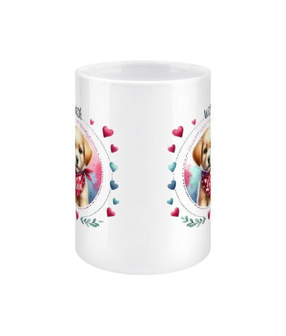 Dog With Love Hearts Valentine's Mug - BoundlessLoveStore - - Drink & Barware - Drinkware- Valentine gift idea