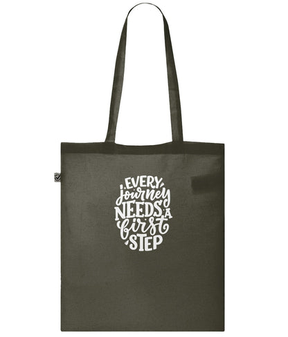 Every Journey Needs A First Step Tote Bag - BoundlessLoveStore - Moss Green - Bags & Purses - Birthday Gift- eco-friendly bag