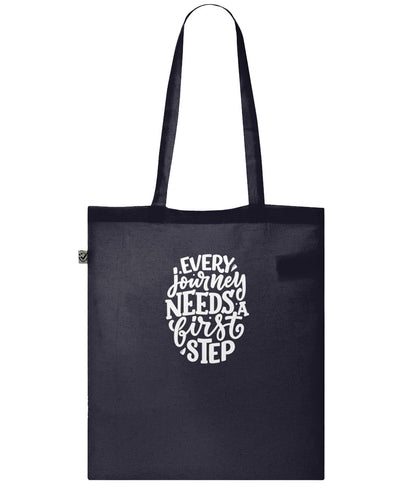 Every Journey Needs A First Step Tote Bag - BoundlessLoveStore - Dark Navy Blue - Bags & Purses  Birthday Gifts- eco-friendly