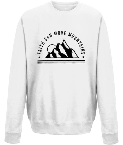 Faith Can Move Mountain unisex sweatshirt - BoundlessLoveStore - X-Small - Graphite Heather - Christian Sweatshirt - Clothing