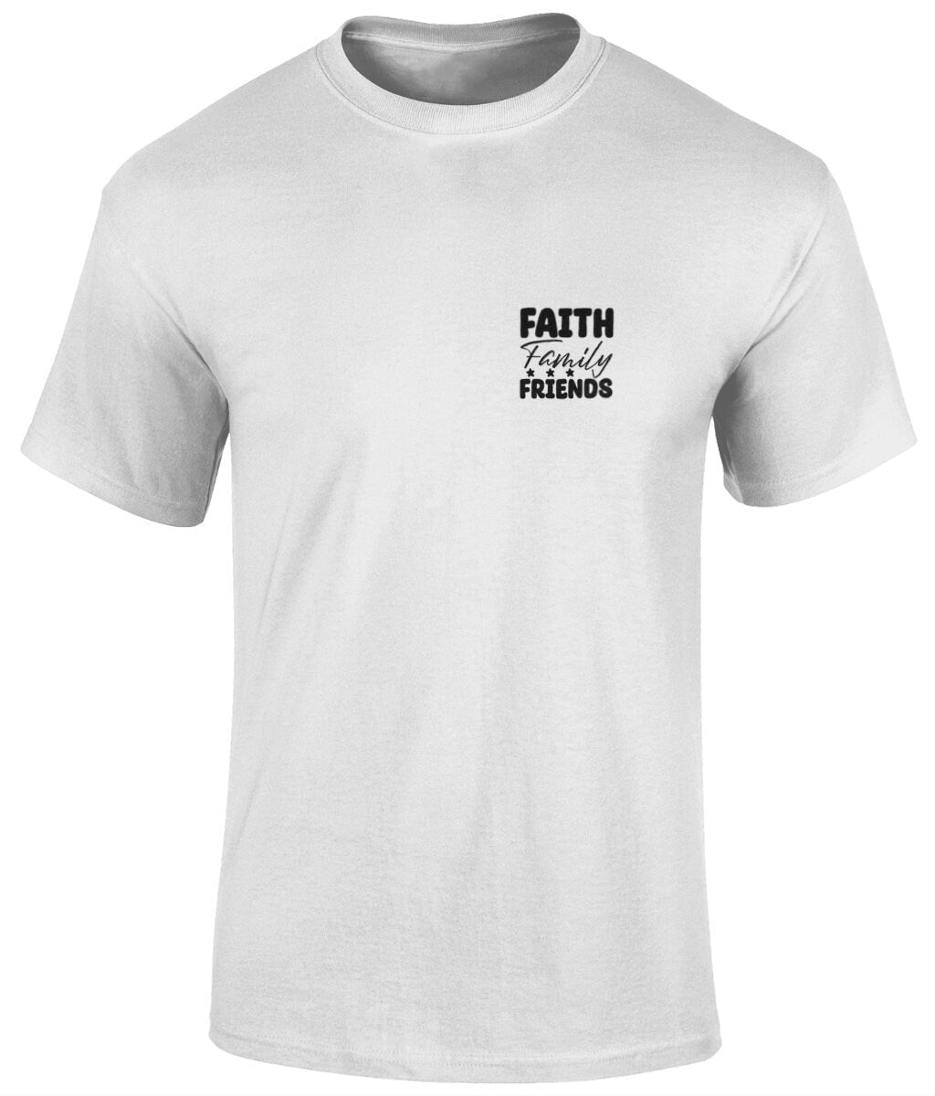 Faith Family Friends Unisex T-Shirt, Faith T-Shirts - BoundlessLoveStore - white- Small -