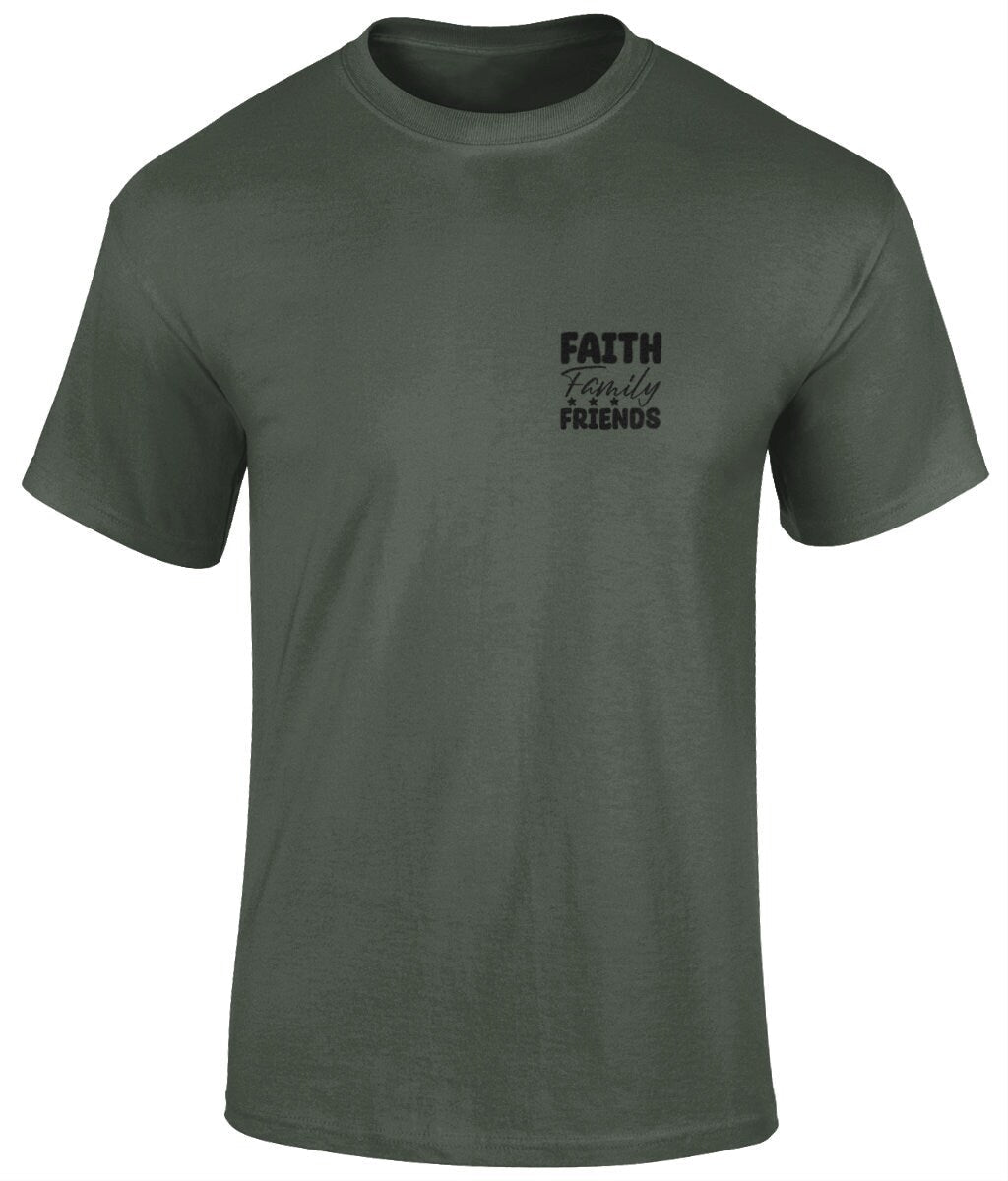 Faith Family Friends Unisex T-Shirt, Faith T-Shirts - BoundlessLoveStore -military green - Small -